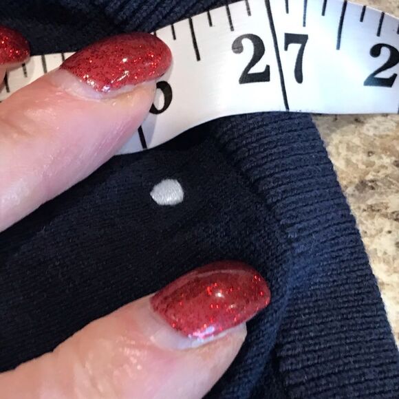 Tommy Hilfiger Blue Sweater Top with White Dots XXL - Picture 8 of 12